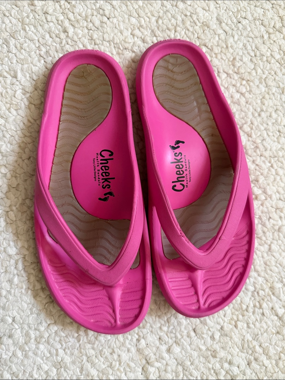 Tony Little Women’s Cheeks Pink Comfort Flip Flop Sandals, size 6